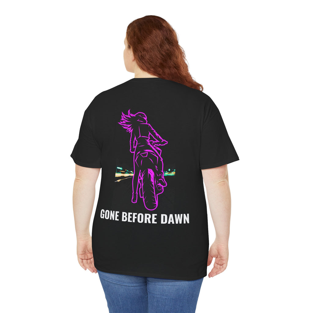 Gone Before Dawn — Neon Fugitive Graphic Tee — Drop #05