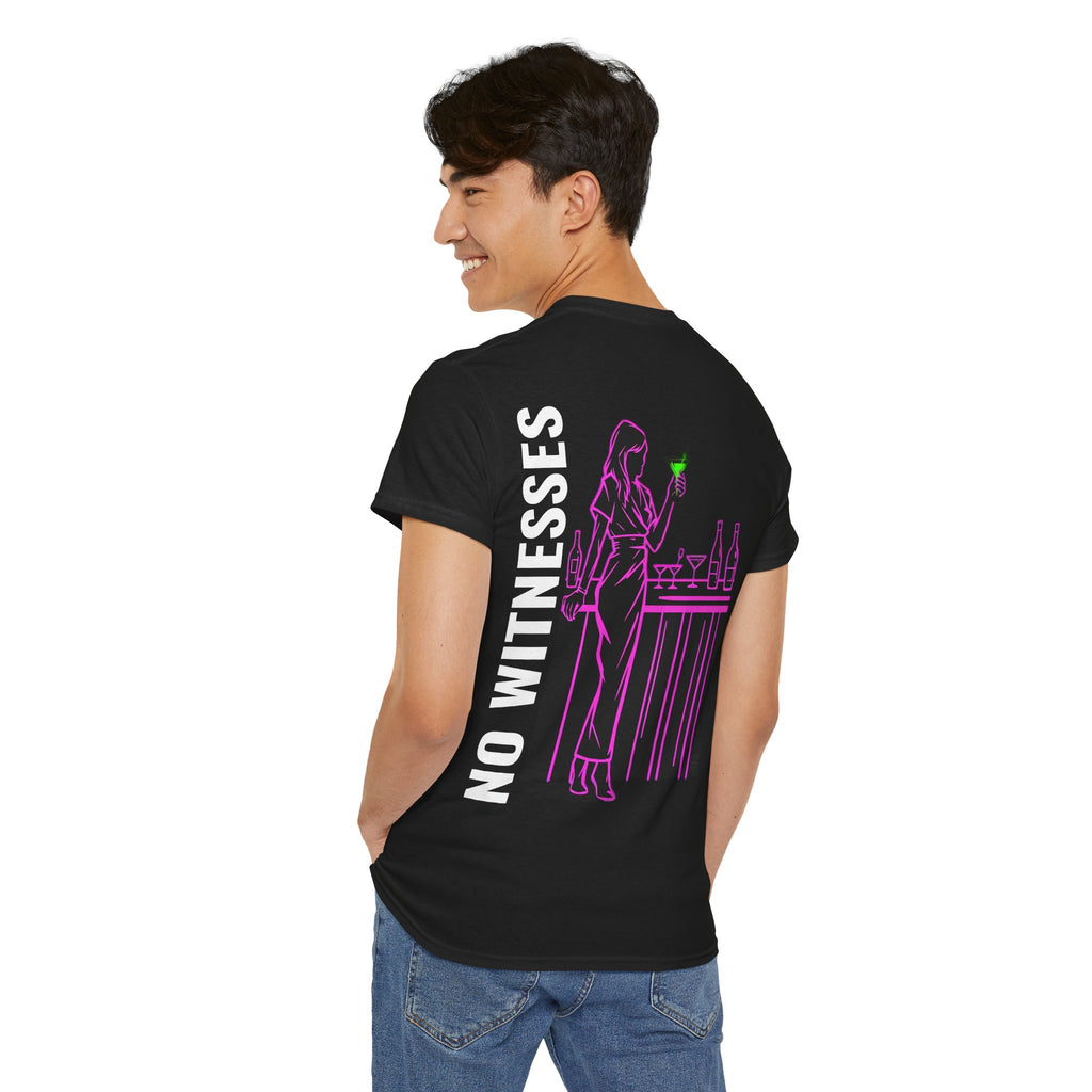 No Witnesses — Neon Fugitive Graphic Tee — Drop #06