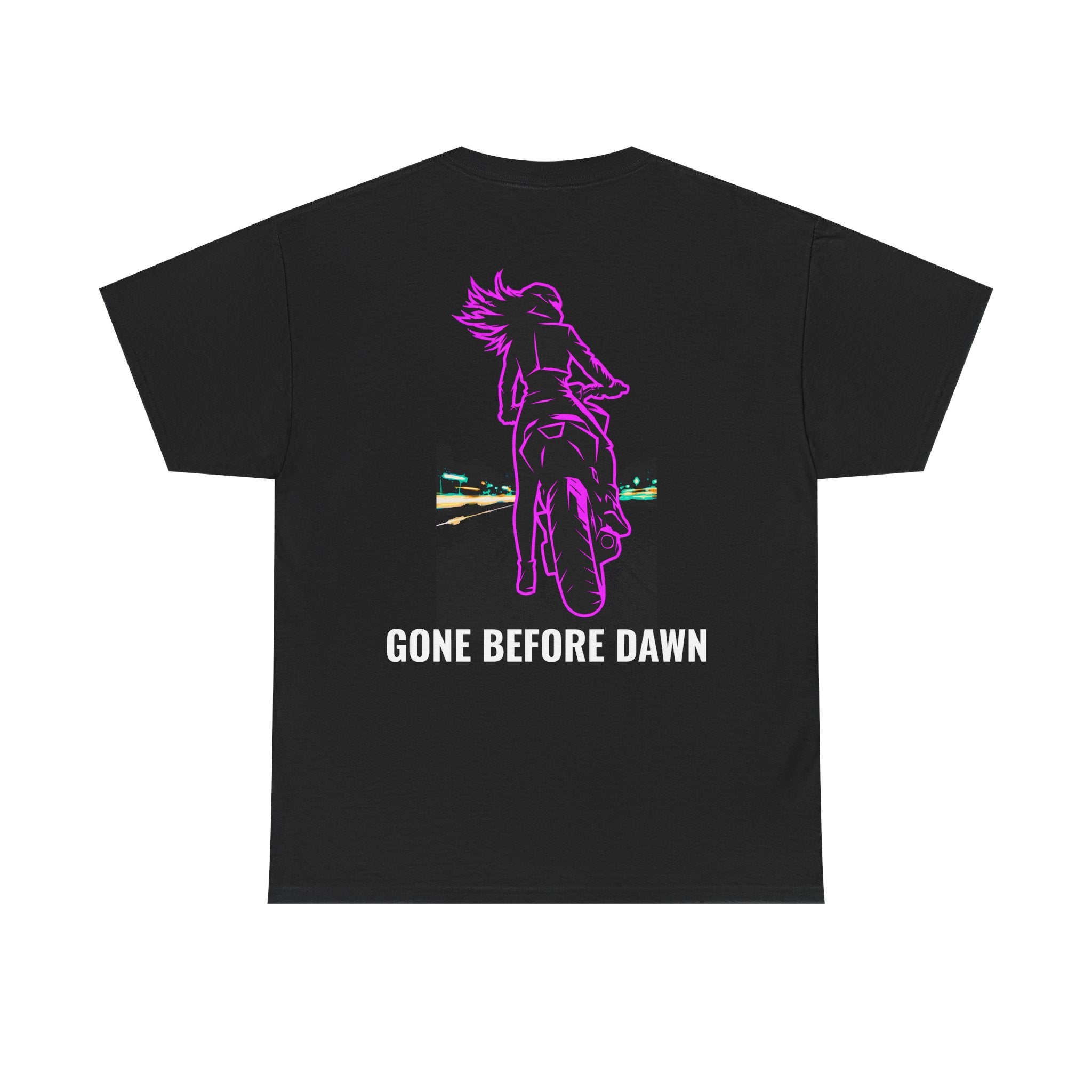 Gone Before Dawn — Neon Fugitive Graphic Tee — Drop #05