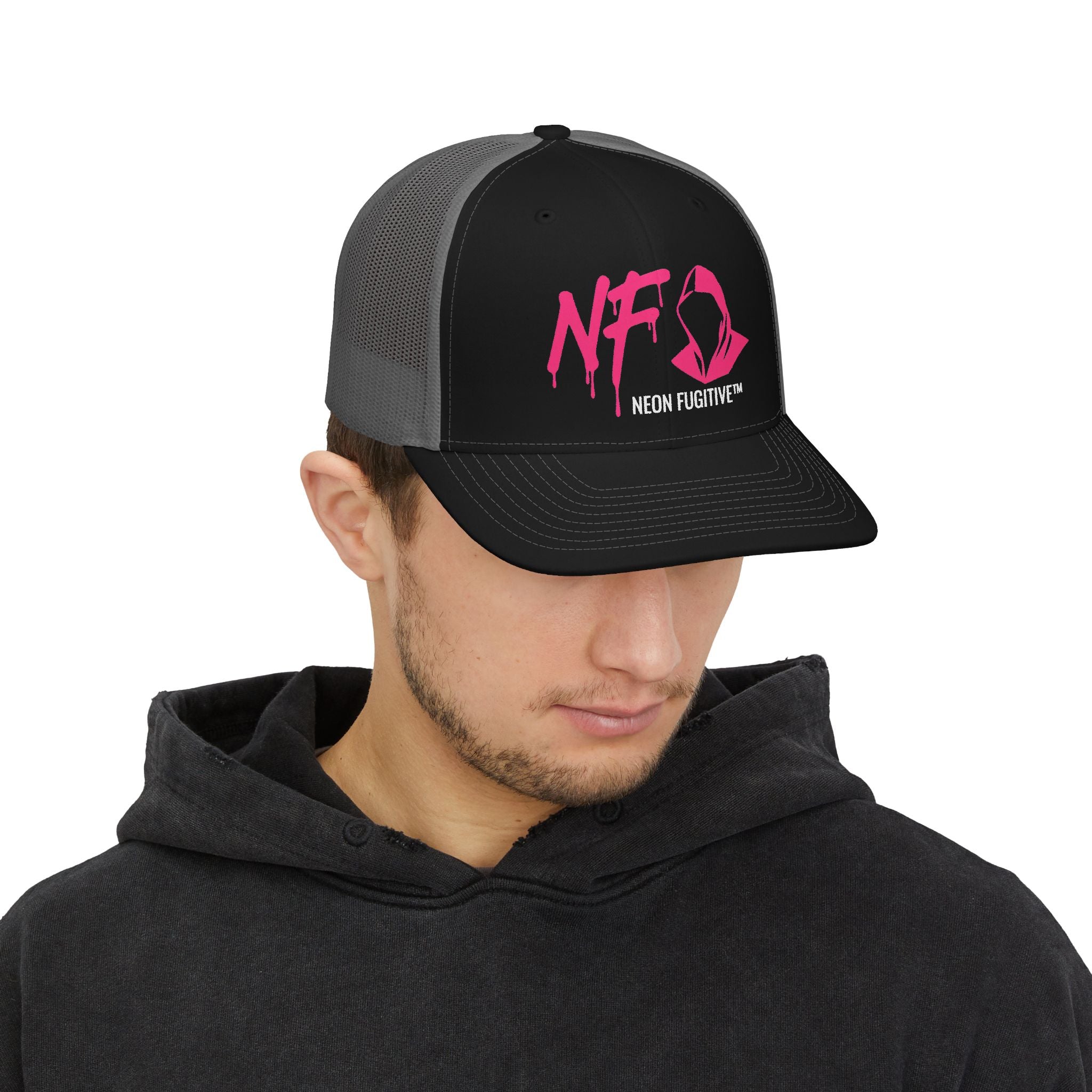 Neon Fugitive Trucker Cap - Pink NF Logo Snapback