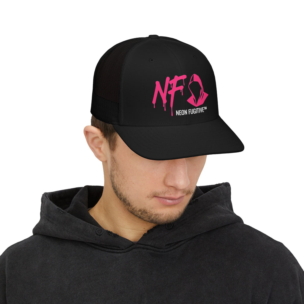 Neon Fugitive Trucker Cap - Pink NF Logo Snapback